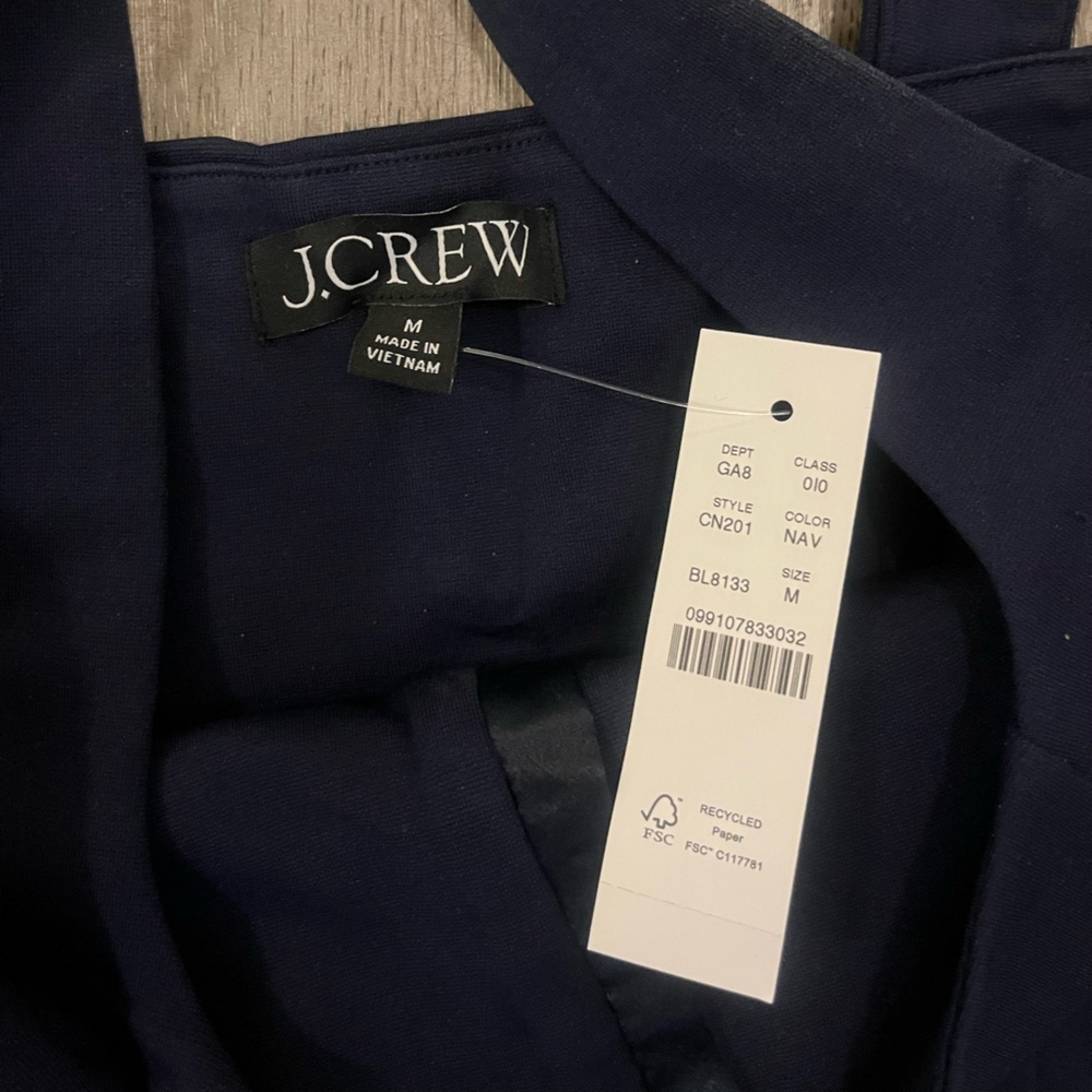 J. Crew Navy Corset top in stretch ponte - Picture 7 of 9